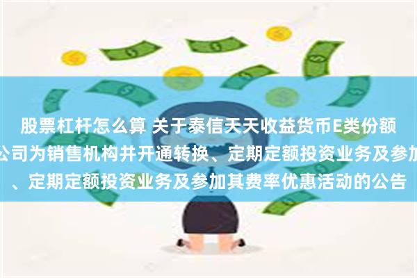 股票杠杆怎么算 关于泰信天天收益货币E类份额新增平安证券股份有限公司为销售机构并开通转换、定期定额投资业务及参加其费率优惠活动的公告