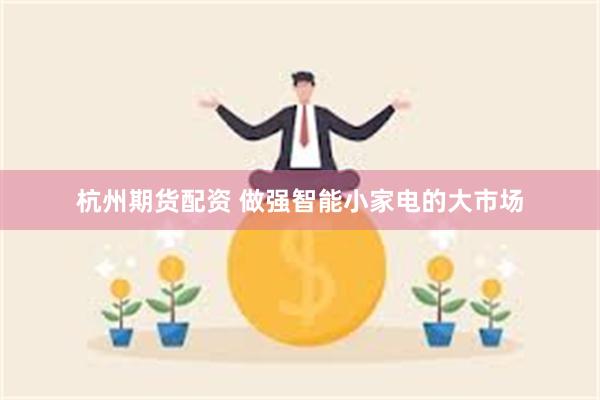 杭州期货配资 做强智能小家电的大市场